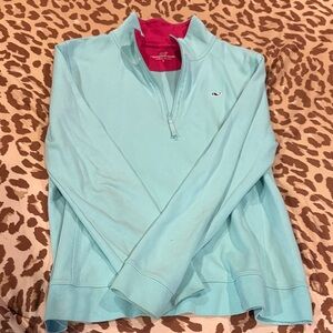 Vineyard Vines Light Blue Quarter-Zip Sweatshirt
